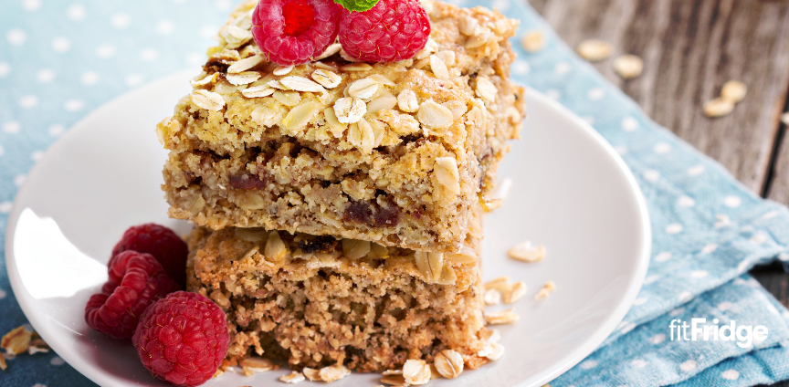 Raspberry Oatmeal Bars - fitFridge
